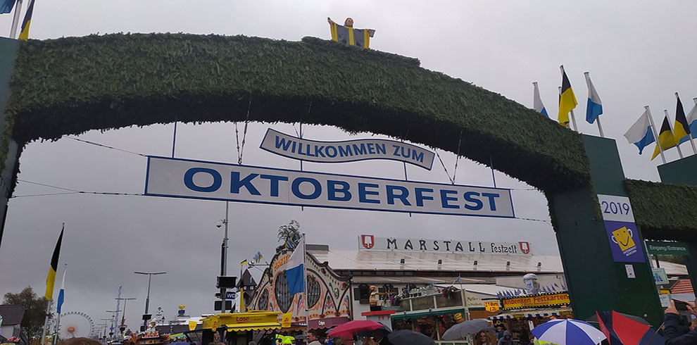Munich, Germany, September 23, 2019: Oktoberfest Entrance Gate I