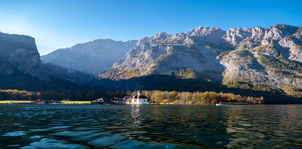 Image Of The Koenigssee With The Chapel Of St Bartholomew And A