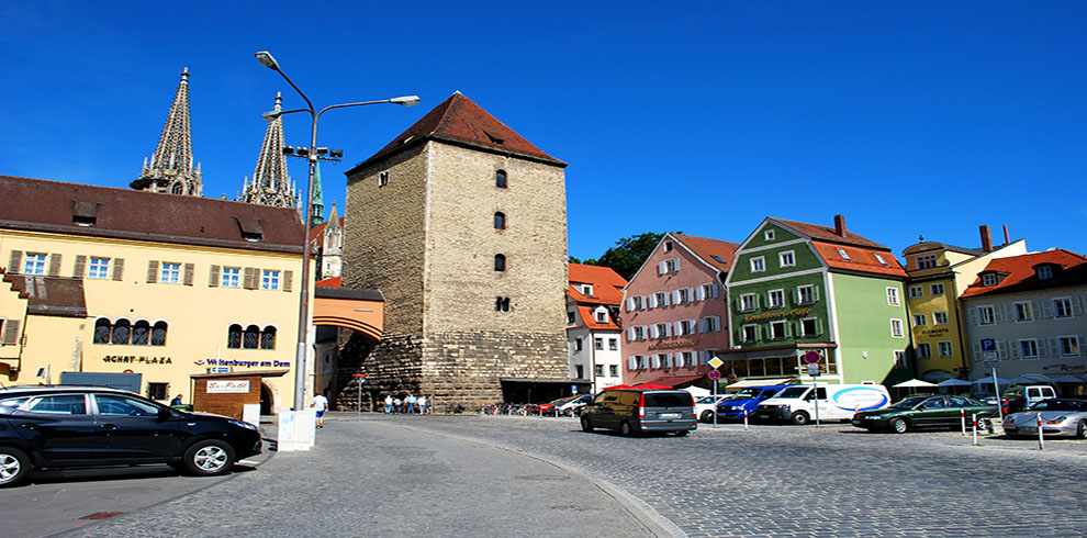 Regensburg, Bavaria, Germany – June 06, 2014: The Historical Cen